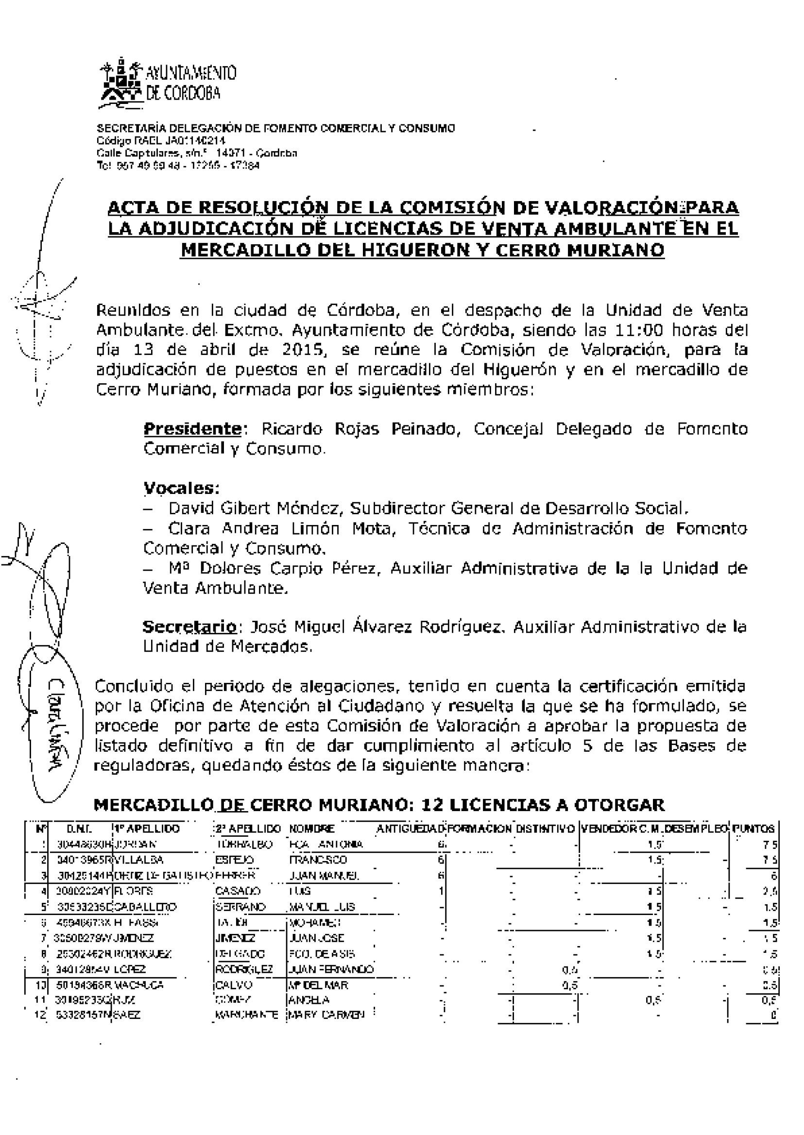 ventaambu acta resolucion licencias Higueron Muriano Página 1